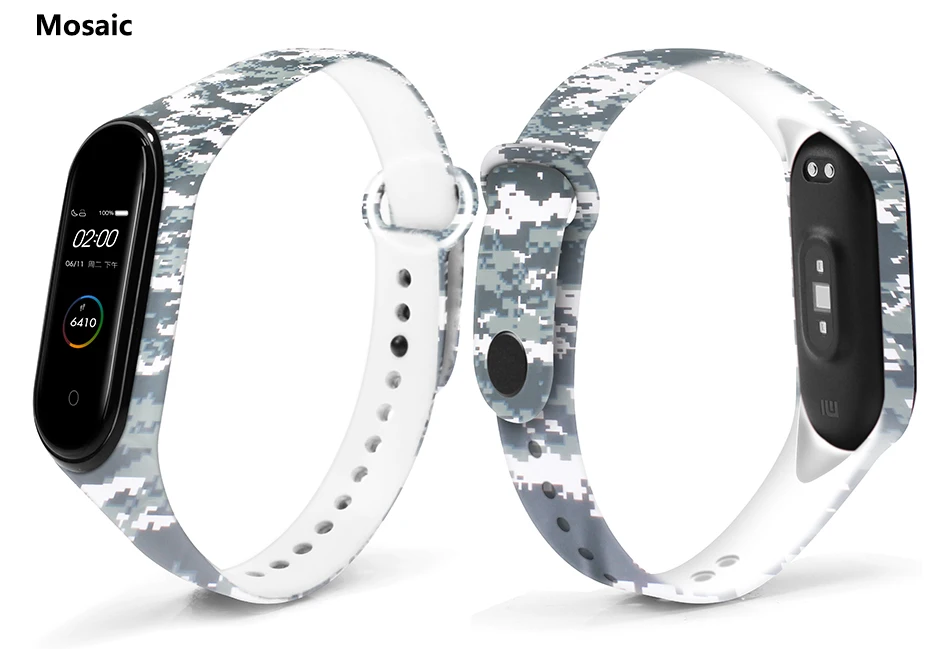 BOORUI Mi band 4 ремешок для xiaomi mi band 4 аксессуары pulsera inteligente силиконовый пояс с цветами Замена для m4 band