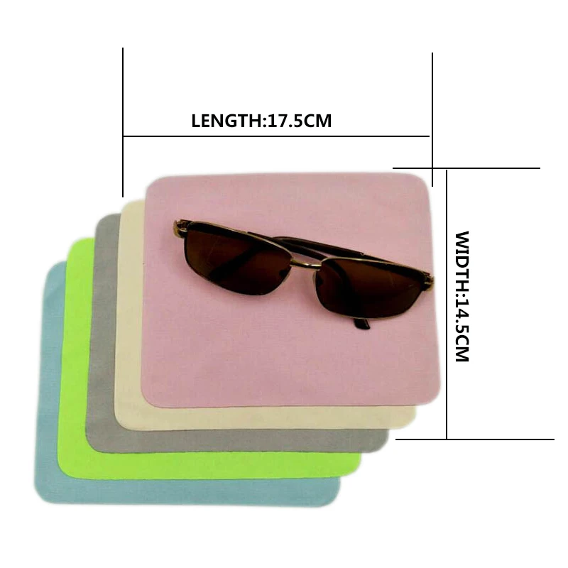 20 шт./лот высокое качество очищающая ткань из микрофибры для чистки очков