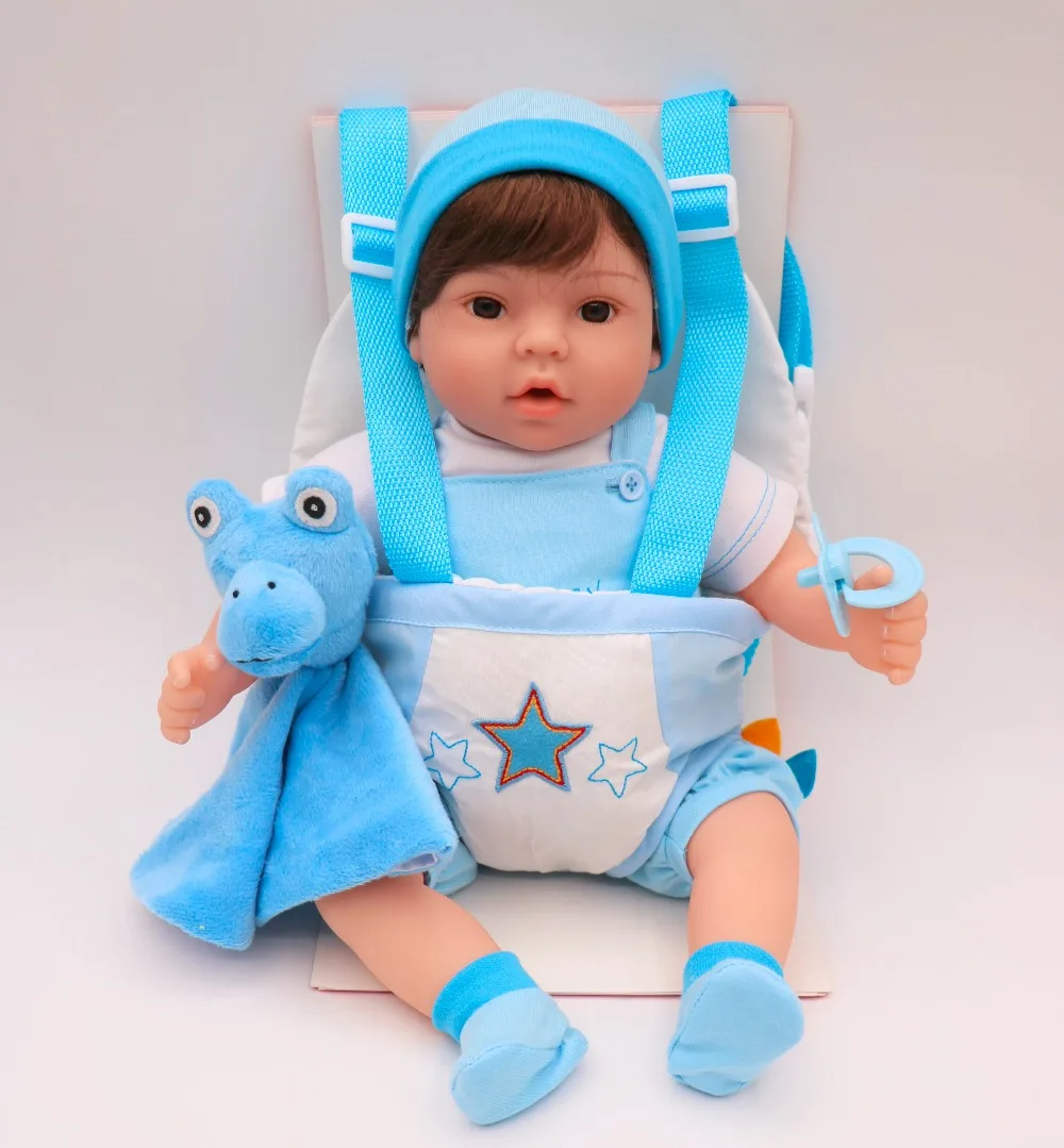 

NPK sleeping baby sling reborn baby toy dolls 17"41cm soft silicone vinyl reborn baby girl dolls bebe doll bonecas play house