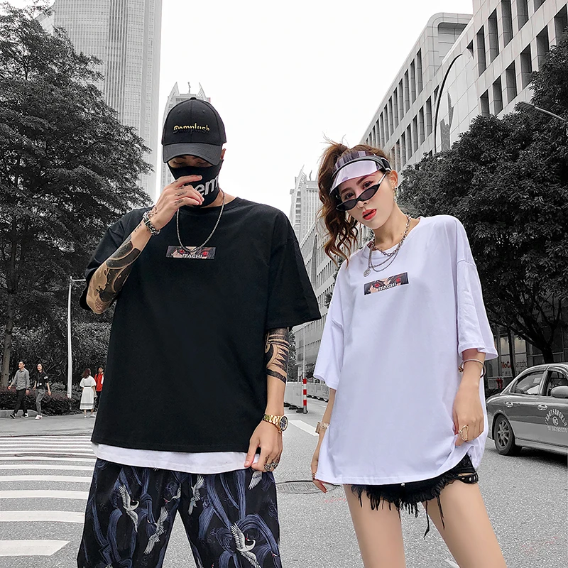 Японские повседневные футболки с короткими рукавами и рисунком Наруто из