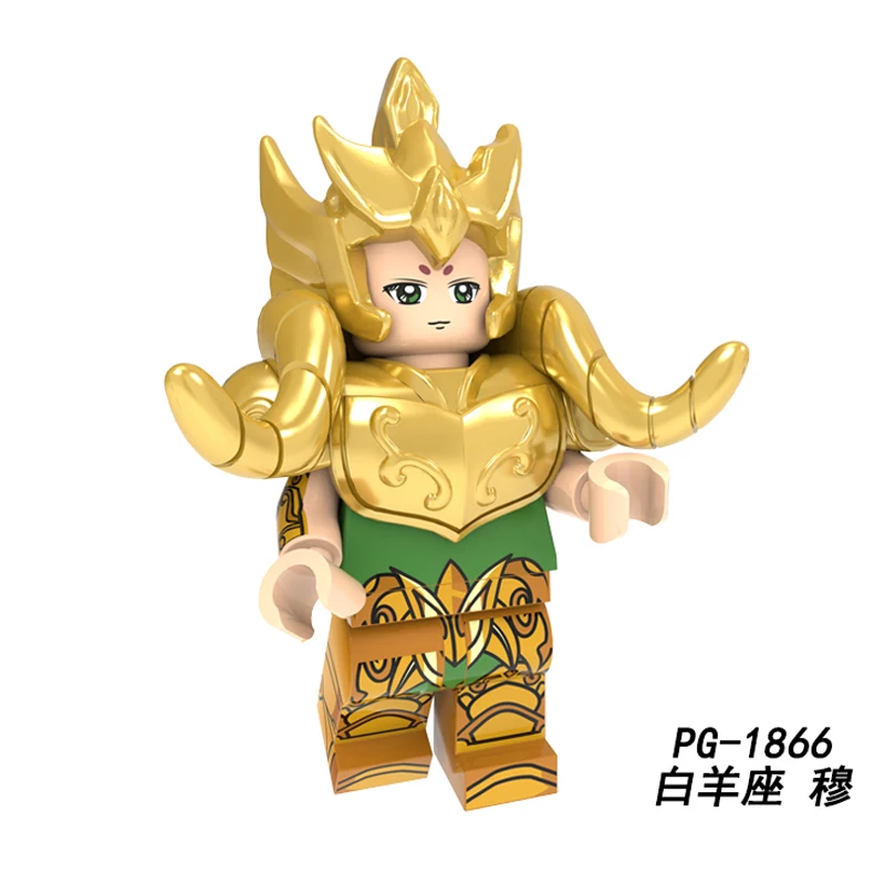Saint Seiya, строительные блоки, 12 созвездий Овен, Телец, рак, фигурки, кирпичи для детей, игрушки PG8212