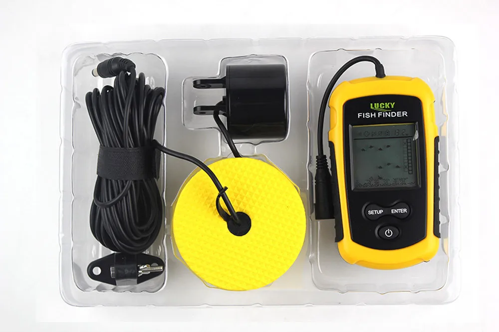 Высокое качество с коробкой рыболокатор Портативный Sonar проводной ЖК-дисплей