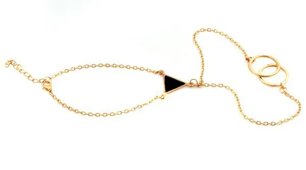 10 шт./лот дамские жгуты с двумя пальцами золотые браслеты подчиненными