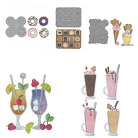 food drinking mixed shape metal cutting dies stencil scrapbook album embossing for gift card making handcraft 2019 new