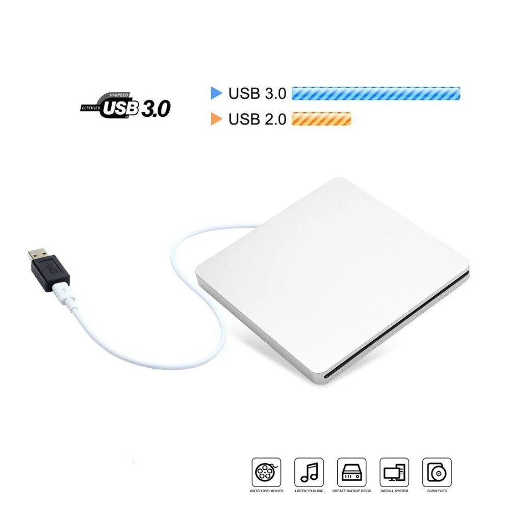 YiYaYo Тип C внешний CD привод USB DVD RW горелки Писатель ридер CD VCD rom ридер плеер для ноутбука/рабочего стола Windows MAC OS