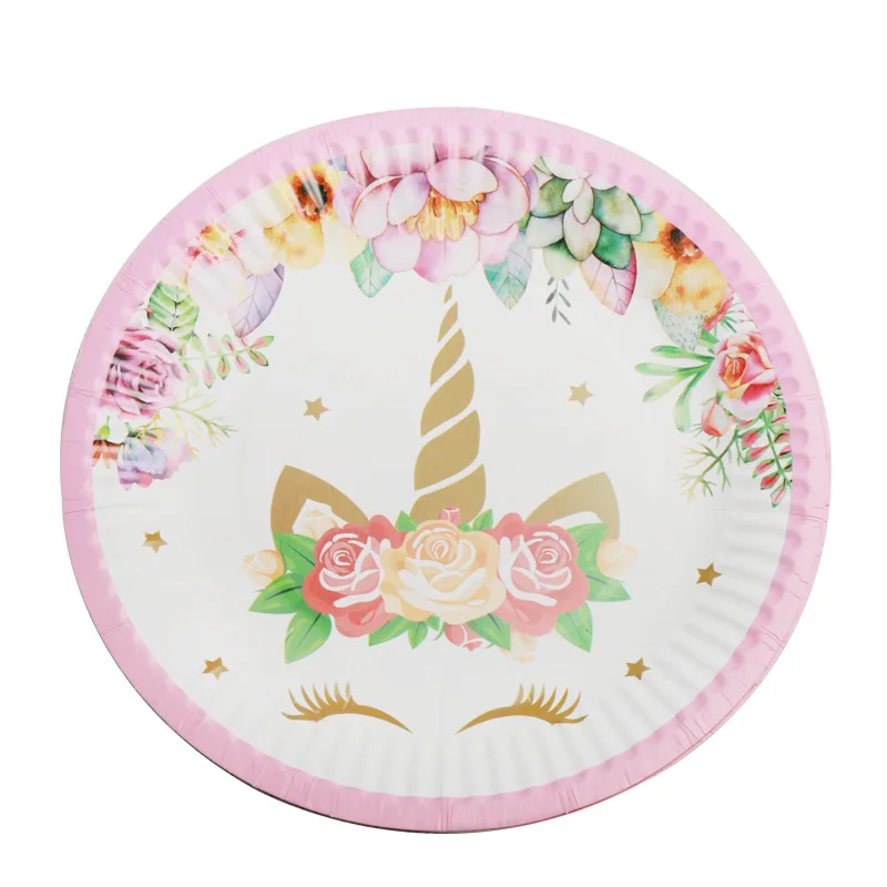 10 шт./компл. вечерние одноразовые тарелки с Фламинго животными посуда для первого