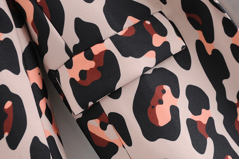 Женский блейзер с леопардовым принтом STVY весенне осенний в Европейском стиле