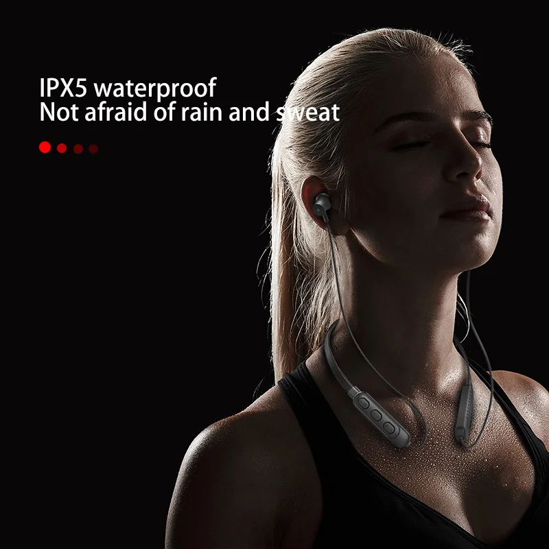 Новые беспроводные наушники с магнитным креплением Memory Collar HiFi звукового качества спортивные наушники с IPX5 водонепроницаемостью и беспроводным микрофоном Bluetooth 5.0.
