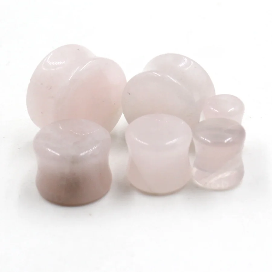 2 шт. модные розовые растягивающиеся носилки с натуральным камнем кольца для