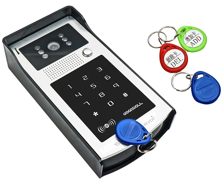 Проводной домофон для личного дома с RFID клавиатурой пароль дверной звонок видеодомофон с электрическим замком+ пульт дистанционного управления