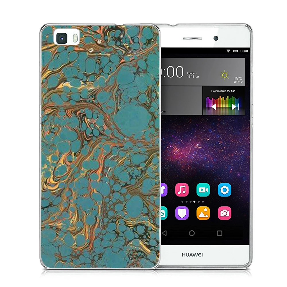 Для Huawei P8 Lite случаях Новинка 2017 камень мрамор Skin Грязезащищенная Мягкий