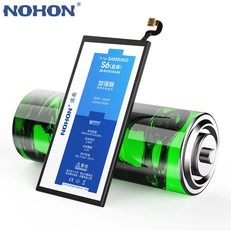 Nohon оригинальный телефон Батарея для Samsung Galaxy S6 G920F G920i G920 G925S G9200 G9208 G9209 аккумулятор