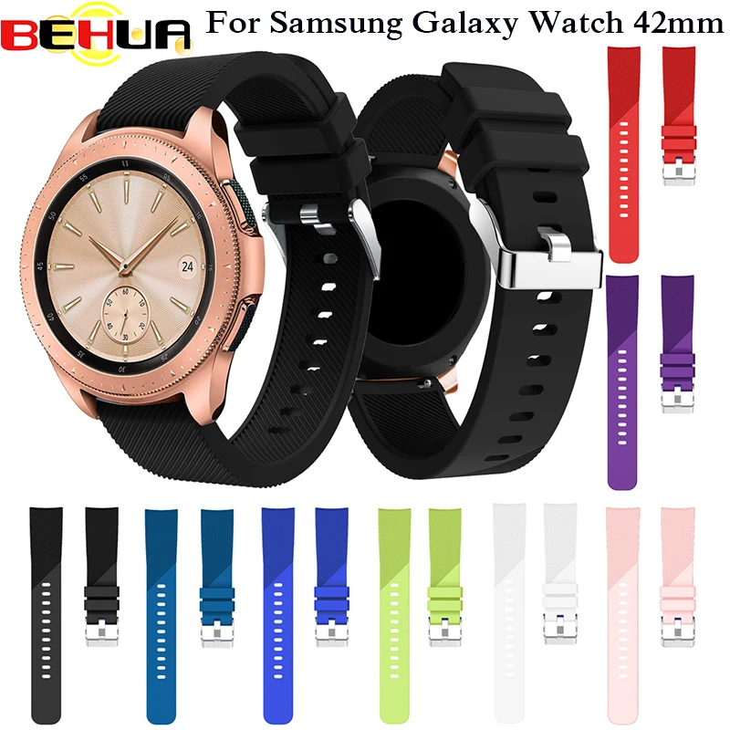 Спортивный силиконовый сменный ремешок для часов samsung Galaxy Watch 42 мм активный SM-R810 наручный ремешок Smartwatch Браслет