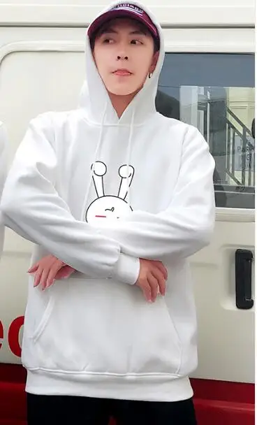 white boy top Зимние пуловеры; толстовки с капюшоном; одежда для влюбленных; повседневная одежда с милым рисунком; цвет черный, красный; топ с капюшоном для подруги и друга; одинаковые толстовки с капюшоном для пар - Цвет: white boy top