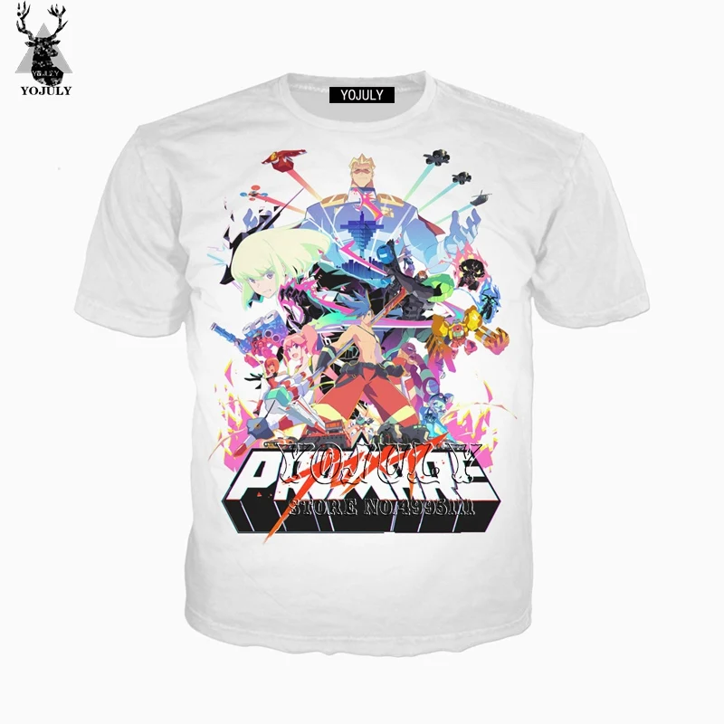 YOJULY 3D принт для мужчин и женщин новый аниме Promare Повседневная футболка Harajuku