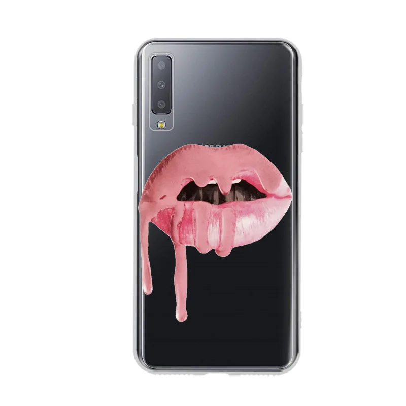 Чехол для Samsung A7 2018 чехол Silisone мягкий цветочный Galaxy с рисунком A750 |