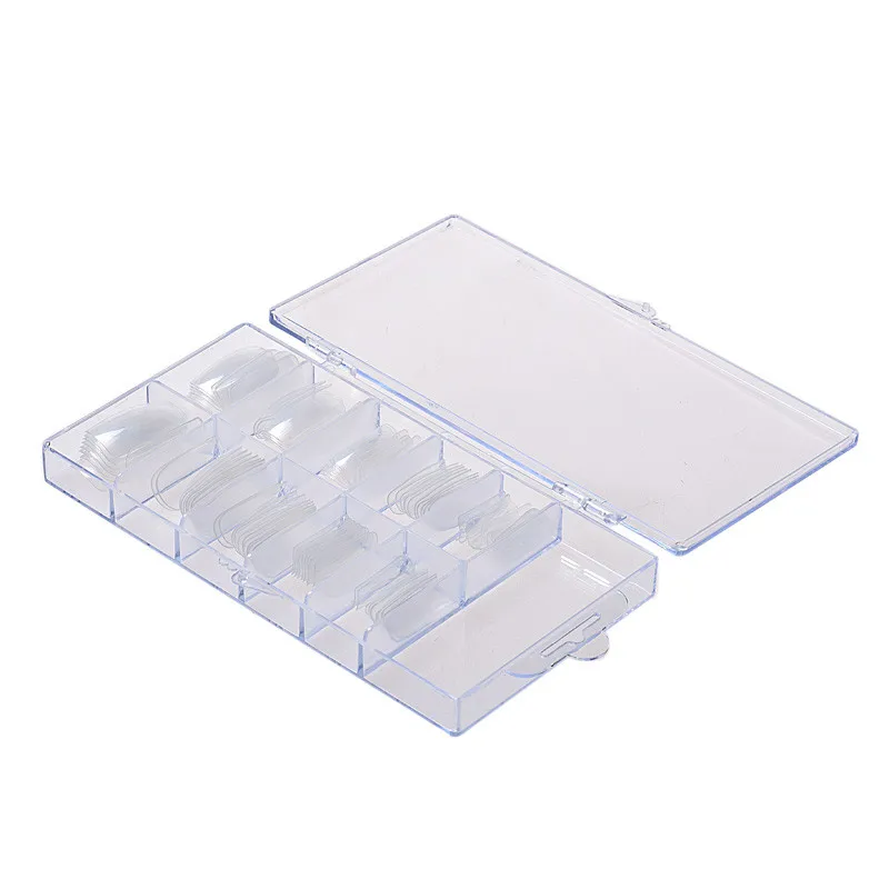 100 шт. накладные ногти для дизайна ногтей прозрачные/натуральные в форме гроба