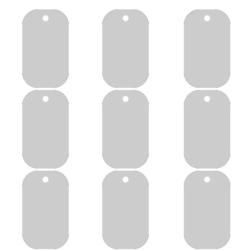 20 шт Pet Id Dog Tag алюминиевая Военная армейская ID Tag имя незаполненные бирки на ошейник для собак подвеска индивидуальный логотип Лазерная Персонализированная гравировка текста - Цвет: Серебристый