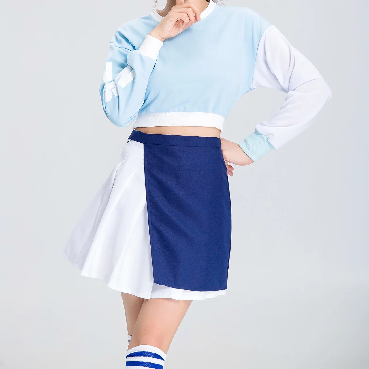 Спортивный костюм Cheerleader для девочек униформа спорта игры в бадминтон футбол