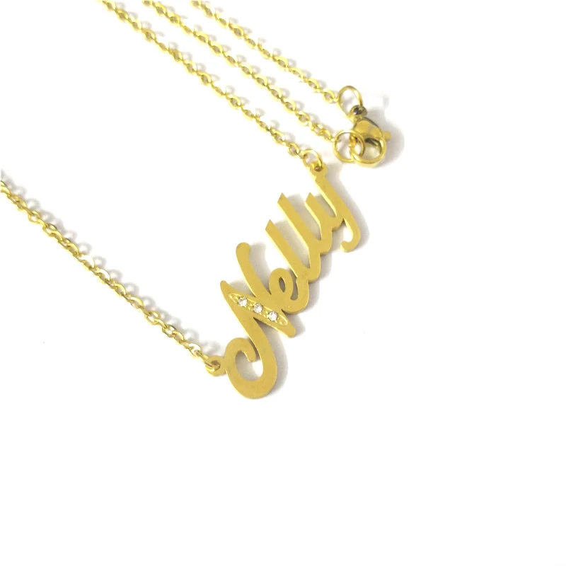 FairLadyHood Custom Personalized &quotNelly&quot Name Necklace Women Pendant &amp Stainless Steel Jewelry Valentine's Gift | Украшения