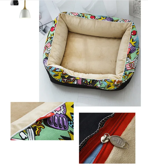 

Cat and Dog Bed Cushion Sofa Bed Mat Free shipping Brown Removable cover(130)