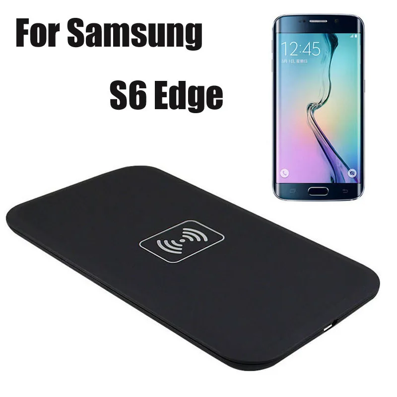 Black White Qi Wireless Charger Charging Pad for Samsung Galaxy S6 Edge G9250 2015