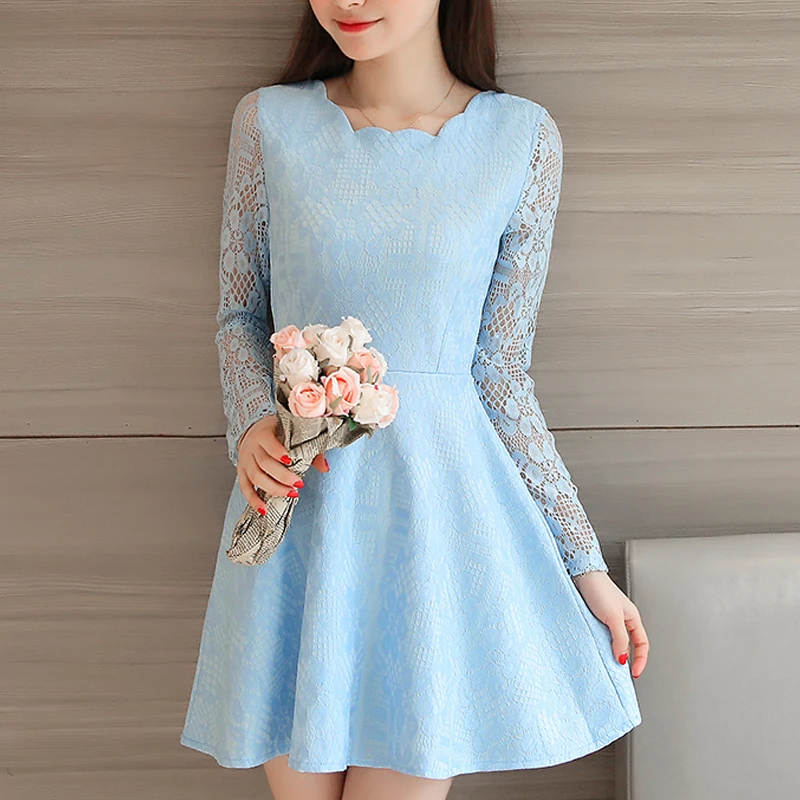 Женское кружевное платье до колен облегающее Повседневное с цветочным рисунком
