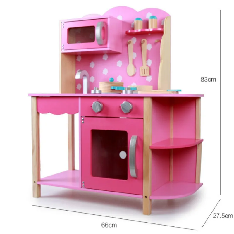 

Children's Large Simulated kitchen stove home Simulated kitchenware Kindergarten wooden toy suit
