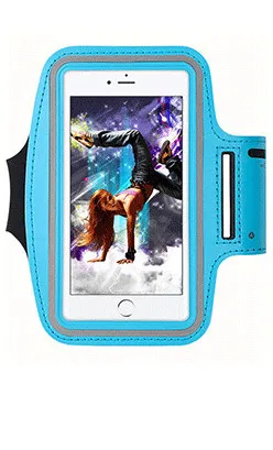 blue2 Новые сумки для бега для мужчин и женщин, нарукавная повязка с сенсорным экраном для сотового телефона, чехол для телефона, спортивные аксессуары для смартфона 7 Plus - Цвет: blue2