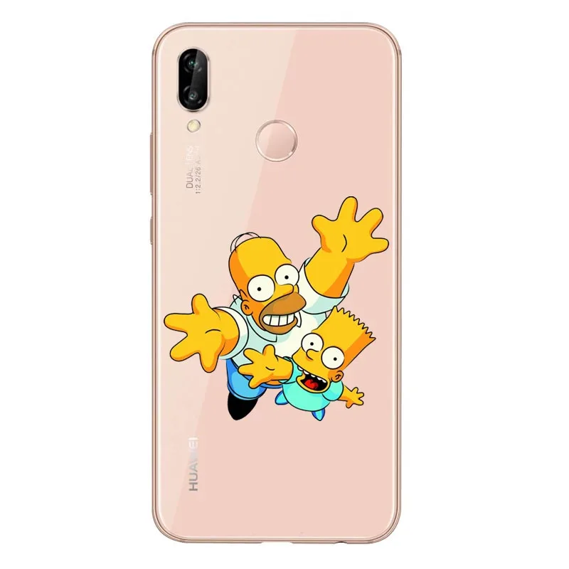 Los Simpson suave de TPU caso для huawei P8L P20L P20LITE P30 mate 8 10 mate 20Por RS