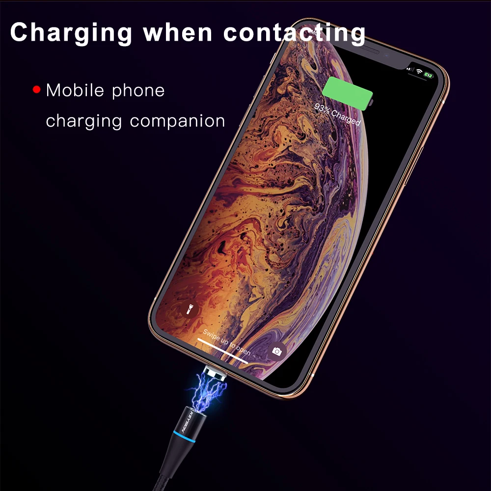 Магнитный кабель KEYSION 5A для iPhone Type C магнитное зарядное устройство передачи