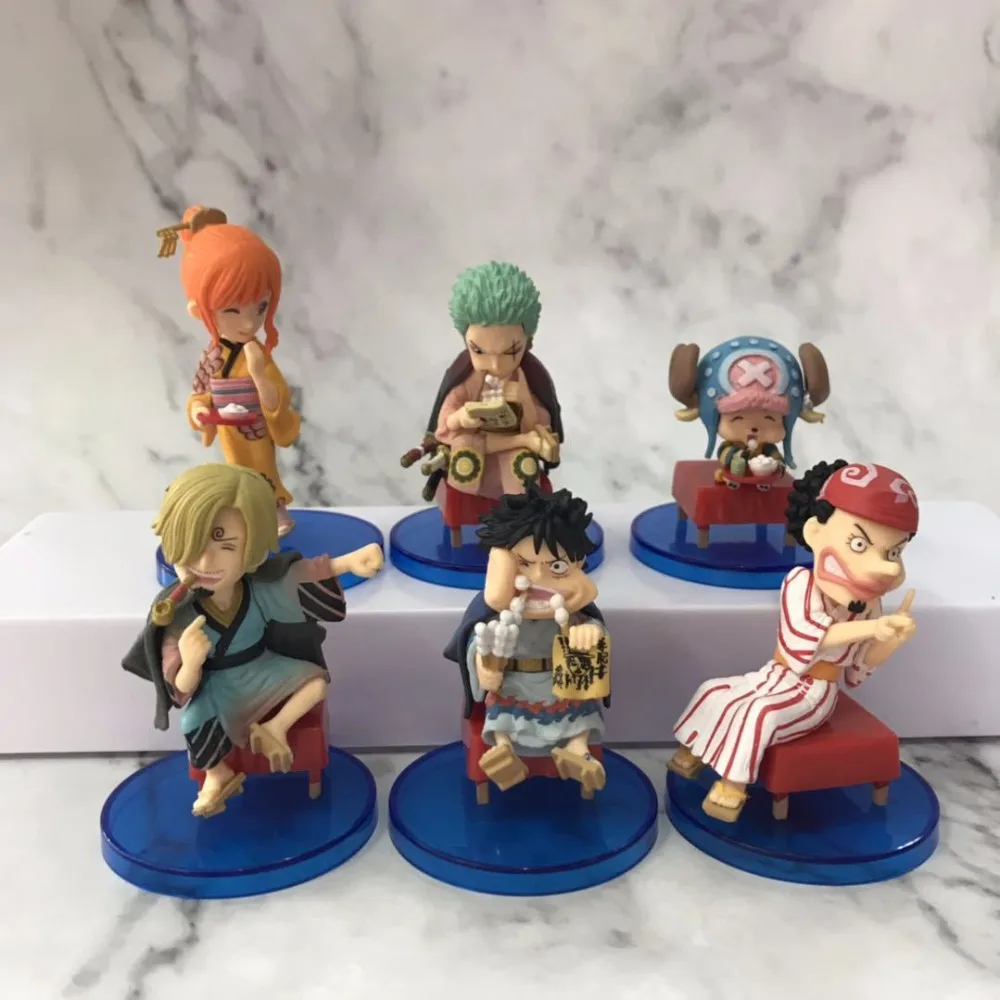 Аниме 6 шт./компл. One Piece WFC Хеллоуин Луффи Санджи Чоппер Нами Тыква Clollectible | Отзывы и видеообзор
