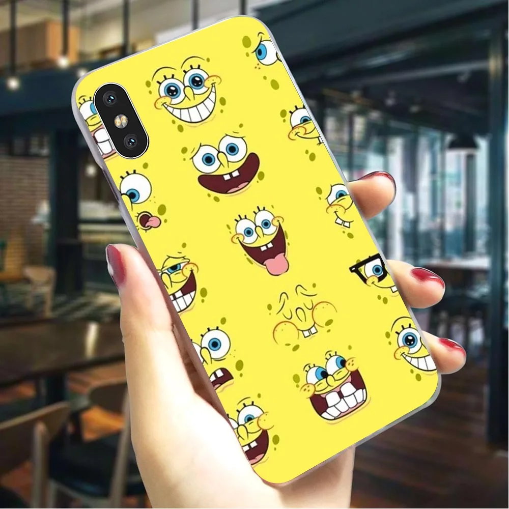 K0005102 Чехол для телефона SpongeBob SquarePants iPhone 6S 5 5S SE 6/6 6S Plus 7 8/7 8 Plus X XS XR Xs Max, жесткий чехол с принтом - Цвет: K0005102