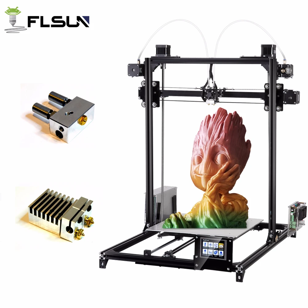 Набор для 3d принтера Flsun I3 DIY большой плюс площадь печати 300*300*420 мм автоматическое выравнивание двойной экструдер сенсорный экран нити для подарка