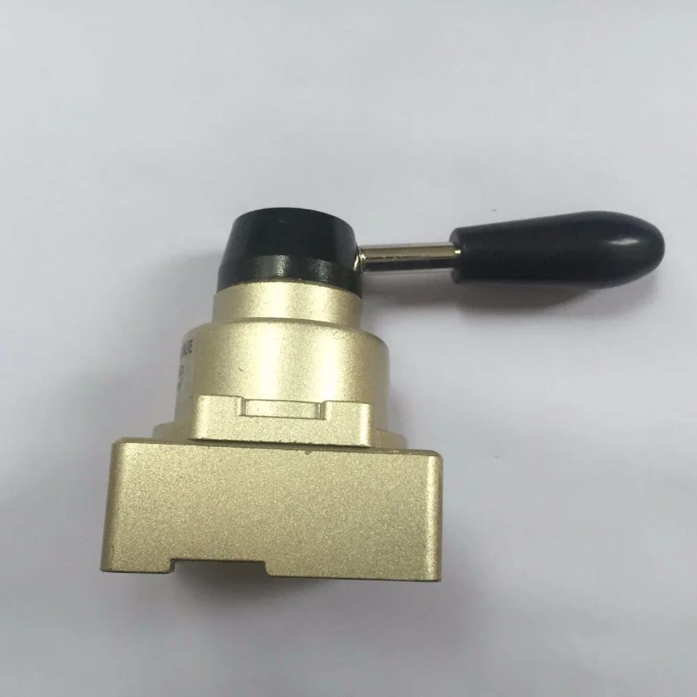 1 шт. 4 ходовой 3 позиционный пневматический клапан с ручным рычагом BSPT 1/4 дюйма