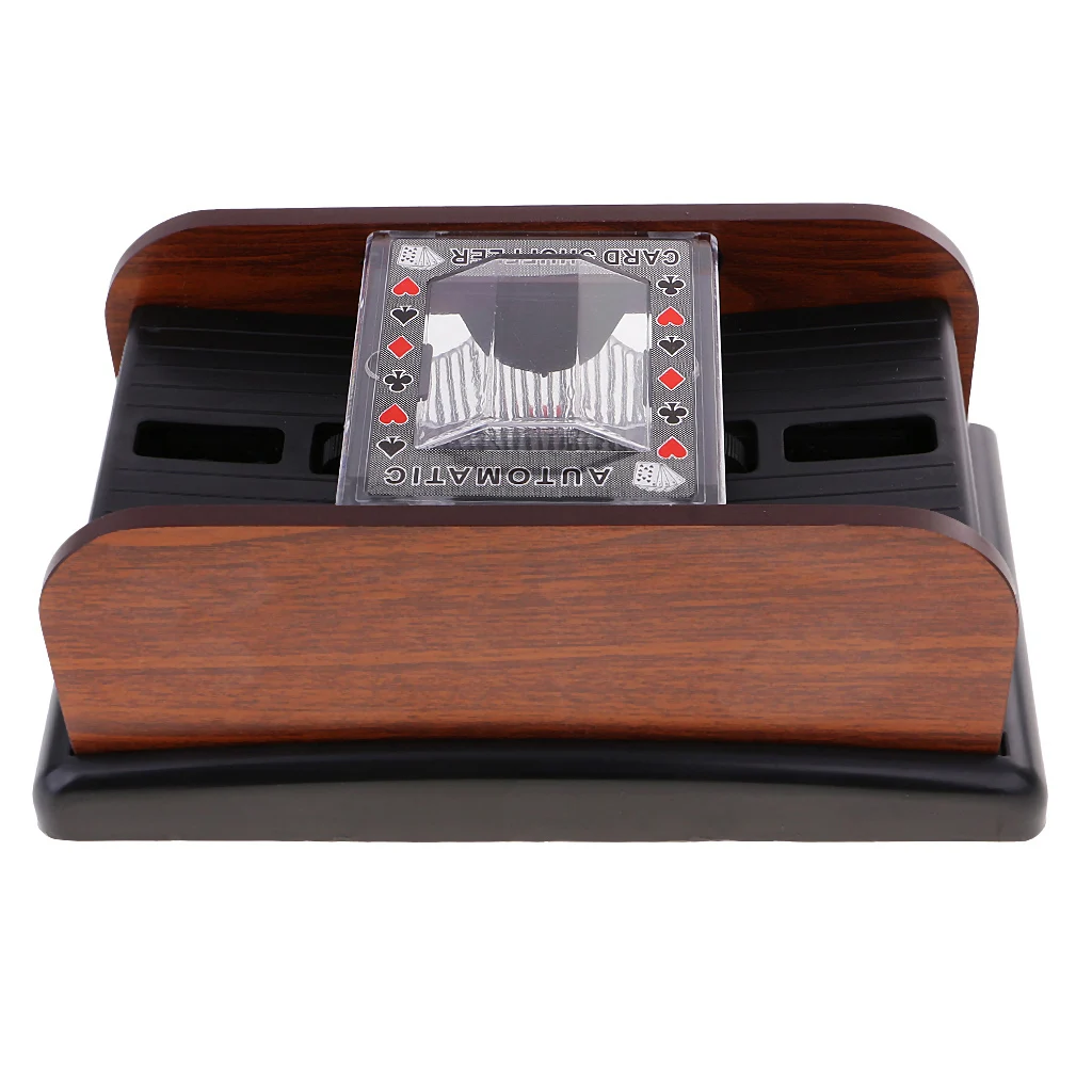 Деревянные автоматические игральные карты Pocker Shuffler 2 Deck казино сортировщик