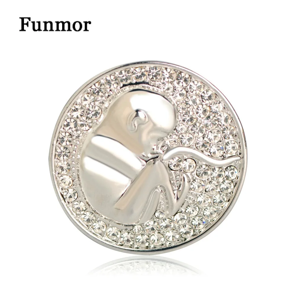 Милая брошь Funmor в форме монеты нерожденного ребенка Высококачественная с