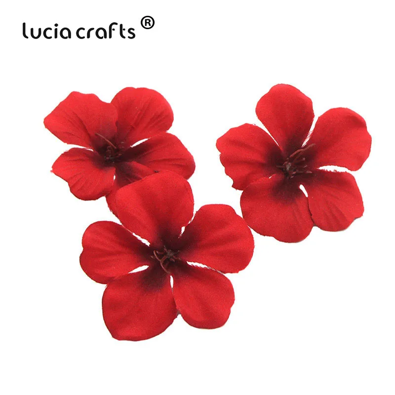 Lucia crafts, 50 шт., около 5,5 см, искусственный цветок, голова, свадьба, вечеринка, домашнее рукоделие декоративный материал, венок, ремесло A1007