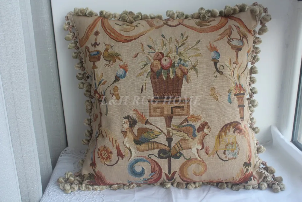 Бесплатная доставка 22 &quotx 22&quot ручной работы французский гобелен плетение шелк