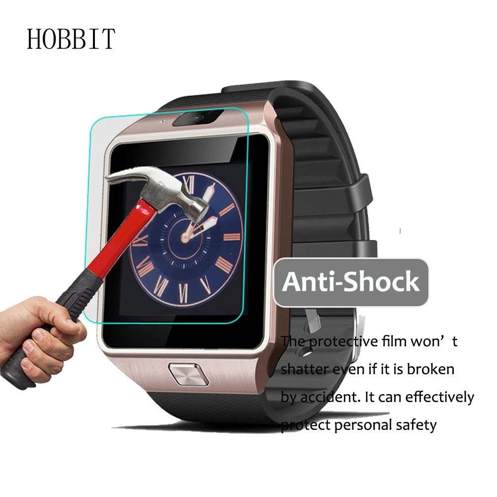 2 упаковки Противоударная мягкая защитная нанопленка для наручных часов DZ09 GT08 G60