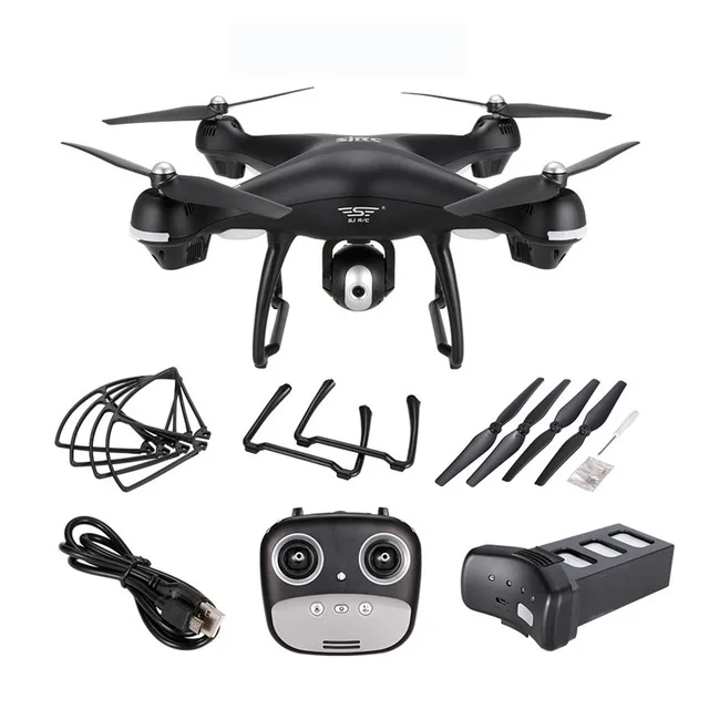 Квадрокоптер S70W Радиоуправляемый GPS FPV с 1080P HD широкоугольным регулируемым Wi Fi