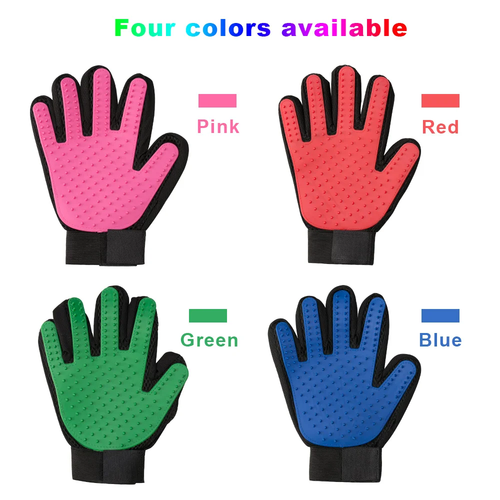 Силиконовая Щетка для собак перчатка бережного и эффективного удаления шерсти у