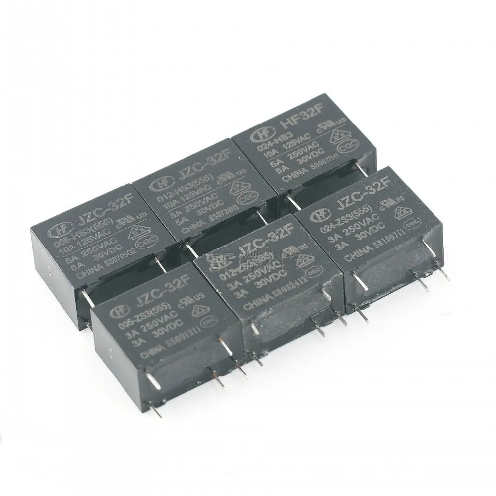 50 шт./лот Мощность реле HF32F JZC-32F-005-ZS3 JZC-32F-009-ZS3 JZC-32F-012-ZS3 JZC-32F-024-ZS3 5PIN 3A набор преобразования