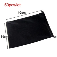 50pcslot 30x40cm big size red black drawstring velvet bags for wedding evening party gift packaging bag pouches print logo