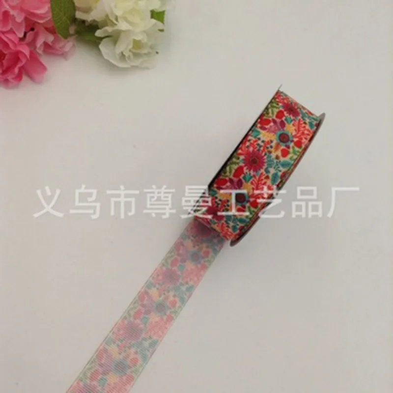 DIY Ribbon Webbing 2.5CM Digital Printing Sublimation Whorl Belt Clothing Accessories Decorative Flower Series | Дом и сад