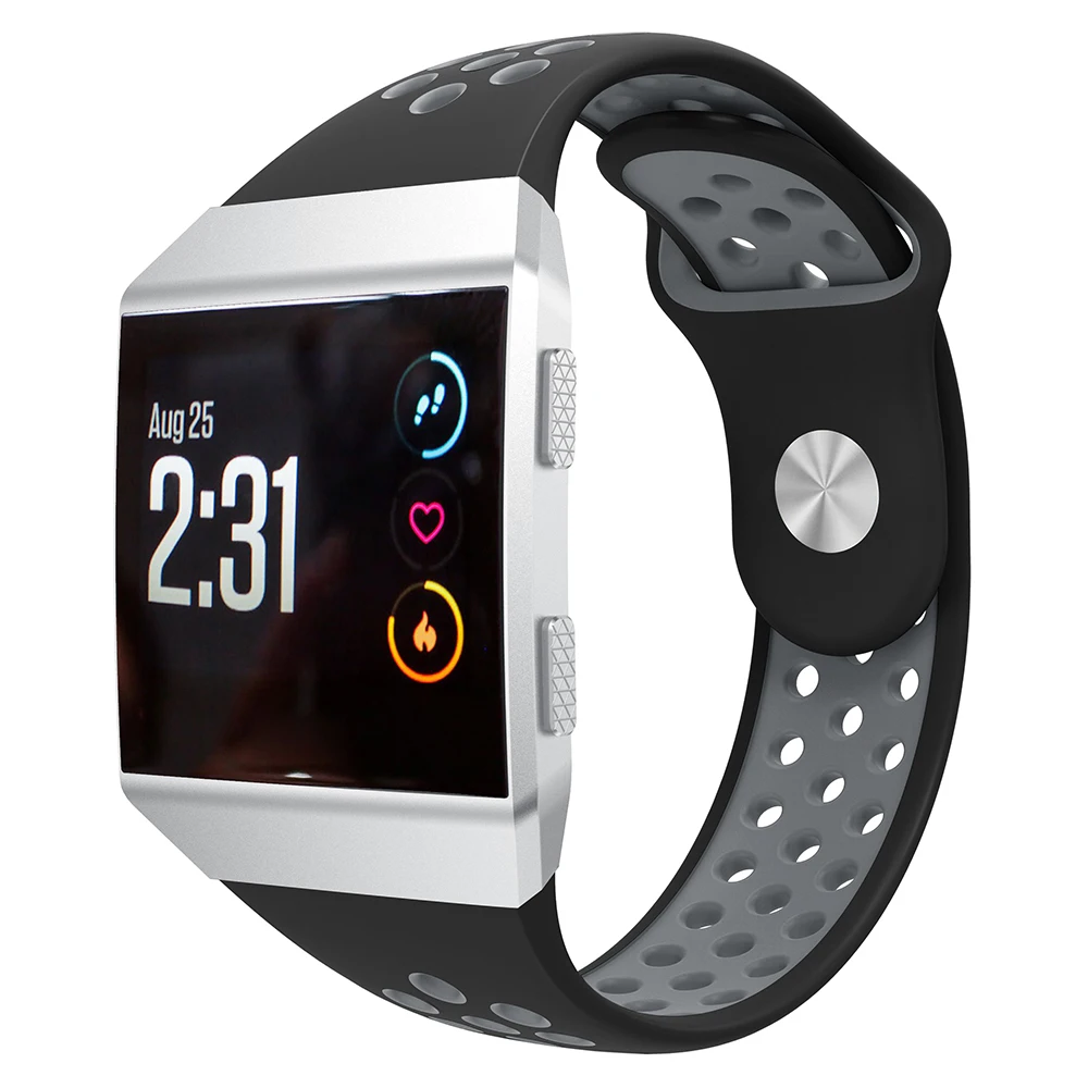Легкие вентилируемые силиконовые спортивные часы Браслет для Fitbit Ionic Смарт часы Регулируемый сменный Браслет аксессуар