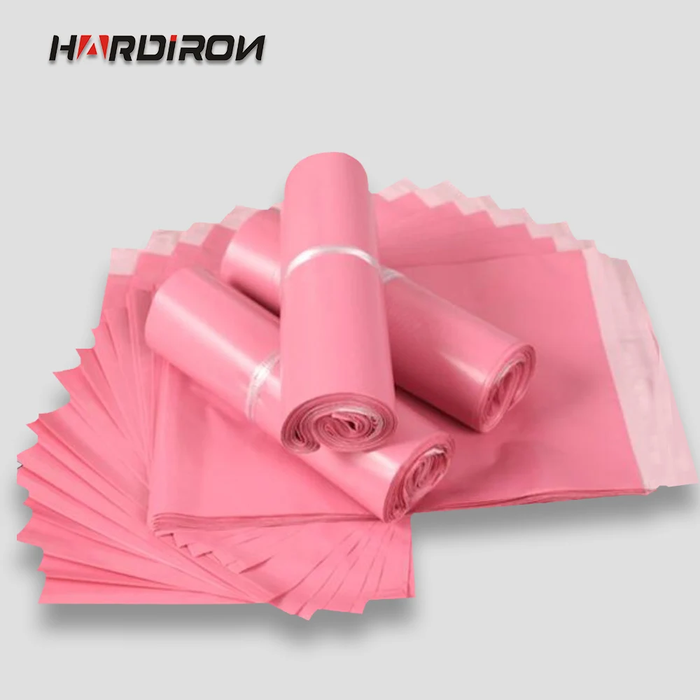 HARDIRON 100 шт розовая Экспресс-Сумка высокая прочность Влагонепроницаемая упаковка мешок самоклеящаяся курьерская упаковка пакет мешок