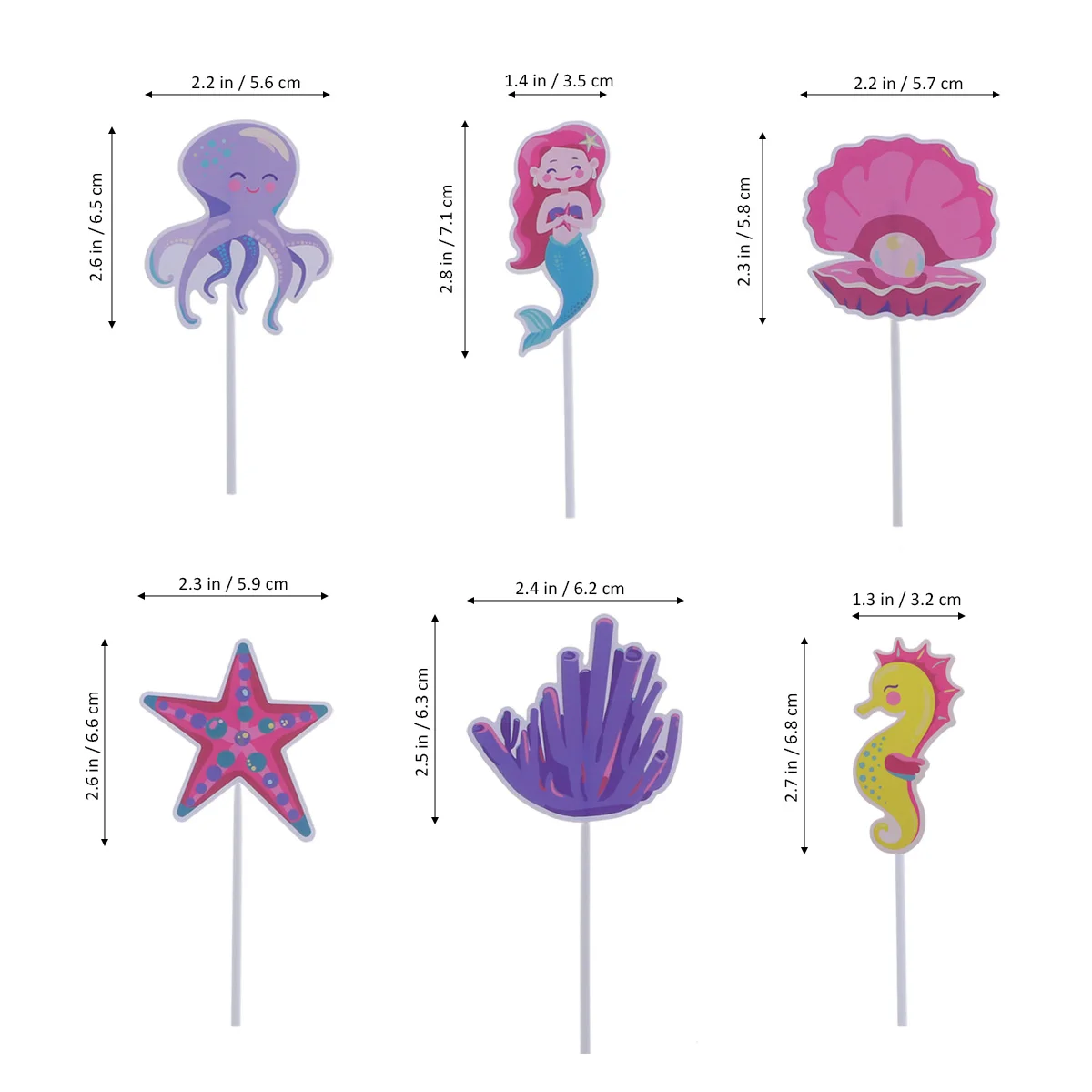 48 шт. украшения для вечеринки Русалочки украшение торта верхушка кексов вставные