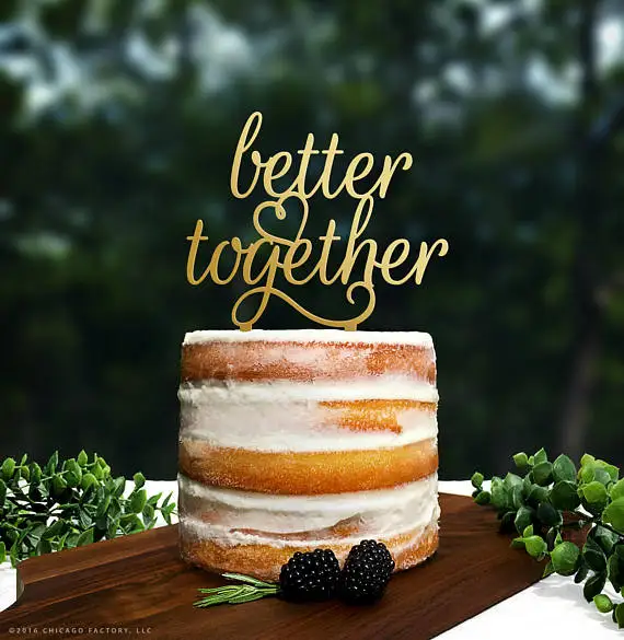 

Better Together Wedding Cake Topper, Elegant Better Together Cake Topper, Script Wedding Cake Topper, Wedding Cake Decoration