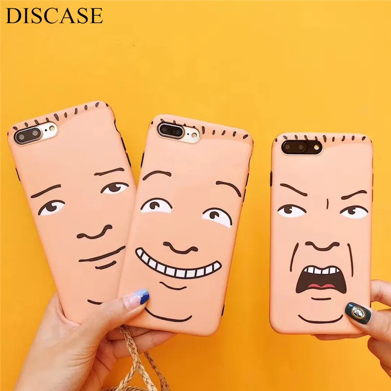 DISCASE Phone Case For iphone 6 6s 7 8plus X Interesting INS Style Expression Pack IMD Matte All Inclusive Funda Capa | Мобильные